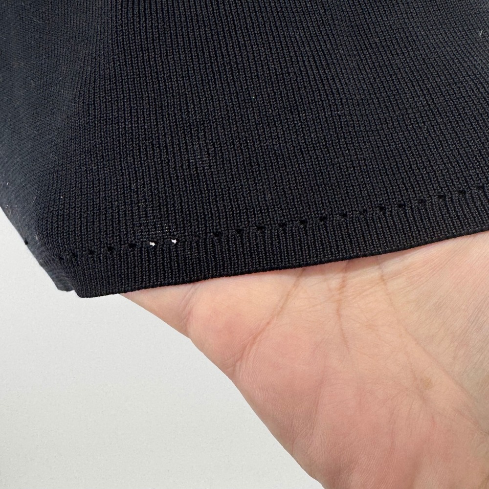 Ann Taylor 100% Silk Knit Short Sleeve Top Black L Sweater Closet Staple Luxury - Picture 8 of 9